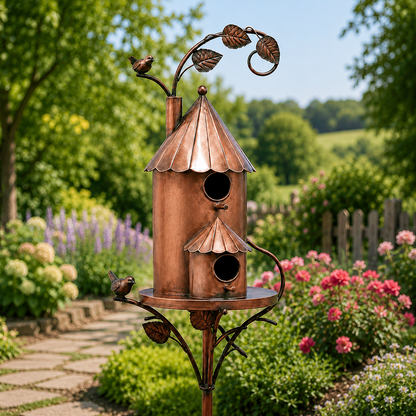 🔥70% OFF Today🐦Handmade Iron Birdhouse – Rustic Outdoor Garden Bird House