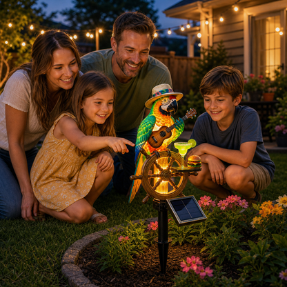 🌴 Powered Parrot Garden Light- "Wastin" Away Again"