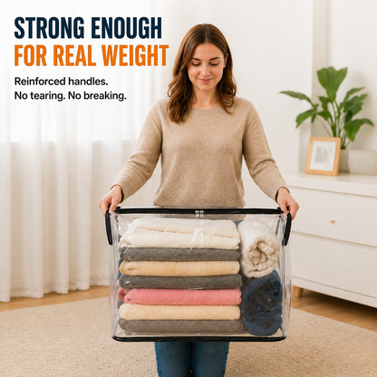 🔥 HOT SALE 50% OFF🔥🧺Large Clear Storage Box✨ Keep Your Home Organized