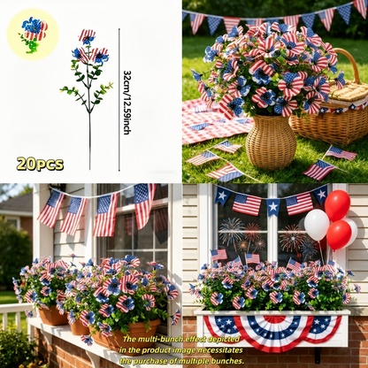 🔥4th of July Hot Sale 50% Off 🔥 Patriotic Red White Blue Artificial Flowers💐