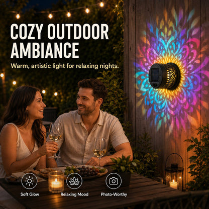 ✨ Solar Mandala Wall Light 🥇 – Waterproof Outdoor Garden Fence Projector Lamp with Magical Ambient Glow🪐🌌-8CR5