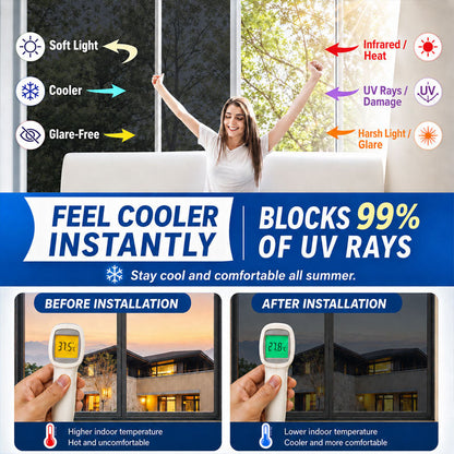 🔥50% OFF TODAY☀️One-Way Mirror Window Film – Heat Control & UV Protection