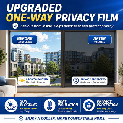 🔥50% OFF TODAY☀️One-Way Mirror Window Film – Heat Control & UV Protection
