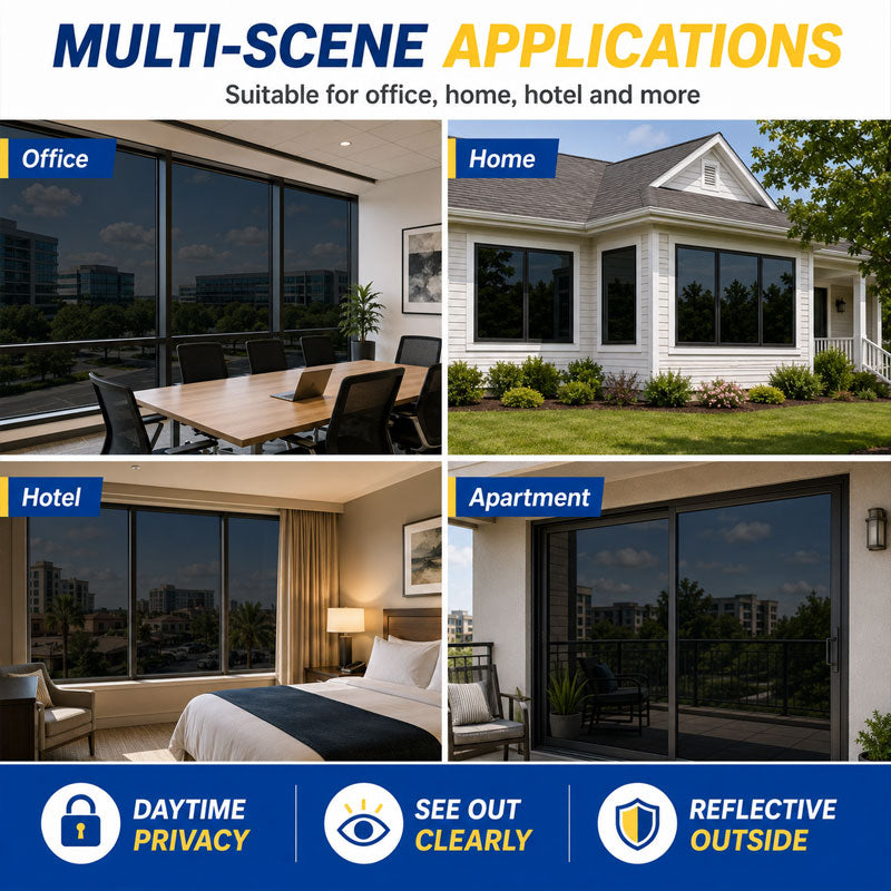 🔥50% OFF TODAY☀️One-Way Mirror Window Film – Heat Control & UV Protection