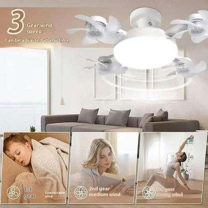 Smart Drone Fan Light Ceiling Lamp with Remote Control – 2 in 1 Decorative LED and Quiet Fan