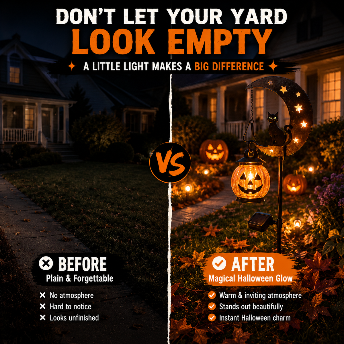 🎃 Shop Early for Halloween! 49% OFF Pumpkin Moon Garden Stake Light