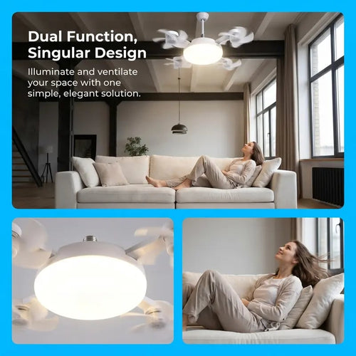 💥 55% OFF TODAY❄️Stay Cool & Bright💡 2-in-1 Ceiling Fan Light 🏠Perfect for Bedrooms, Kitchens & Garages