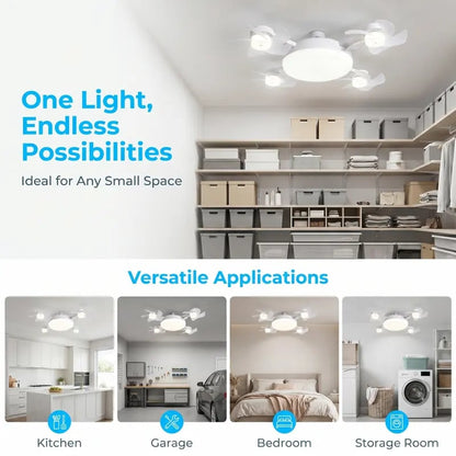 💥 55% OFF TODAY❄️Stay Cool & Bright💡 2-in-1 Ceiling Fan Light 🏠Perfect for Bedrooms, Kitchens & Garages