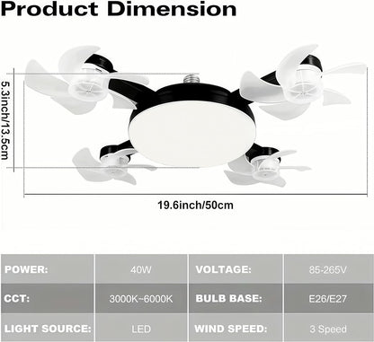 💥 55% OFF TODAY❄️Stay Cool & Bright💡 2-in-1 Ceiling Fan Light 🏠Perfect for Bedrooms, Kitchens & Garages