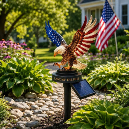 🔥🦅 Solar Eagle Garden Light – Patriotic Outdoor Garden Decor
