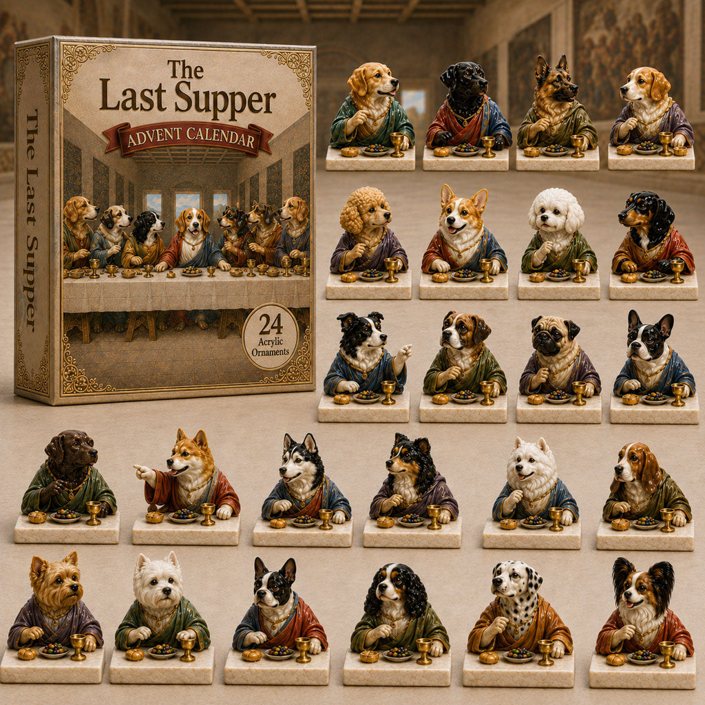 🐶🎁The Last Supper Dog Advent Calendar – 24-Day Christmas Countdown & Festive Collectibles