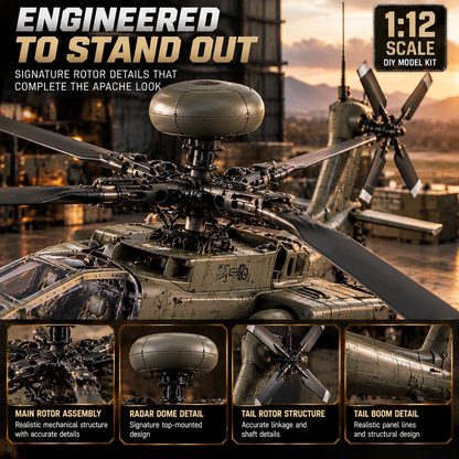 🚁Apache Attack Helicopter Model Kit – Build Your Own Military Aviation Legend