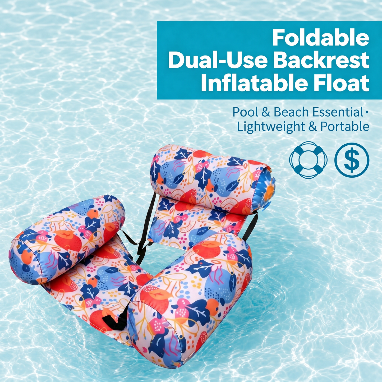 🔥HOT SALE 55% OFF☀️ Ultimate Comfort Pool Float Lounger – Relaxing Inflatable Water Chair For Adults💺