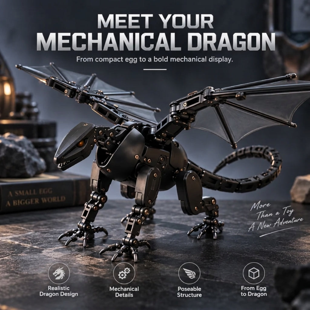 🔥 DragonMorph 🥚🐉 Egg to Dragon Transforming Mechanical Toy
