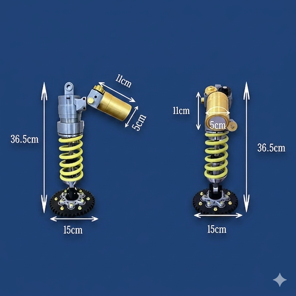 Inspired Suspension Shock Absorber Lamp - Adjustable LED Light for Gamers & Car Enthusiasts