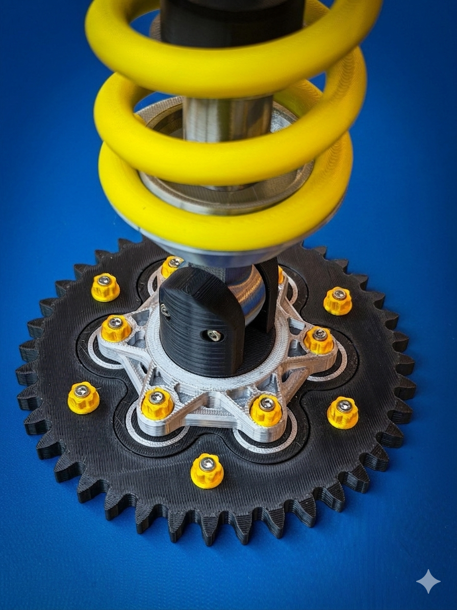 Inspired Suspension Shock Absorber Lamp - Adjustable LED Light for Gamers & Car Enthusiasts
