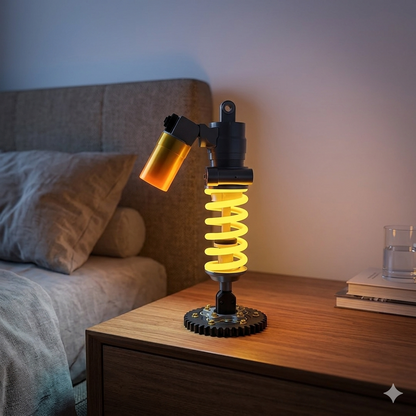 Inspired Suspension Shock Absorber Lamp - Adjustable LED Light for Gamers & Car Enthusiasts