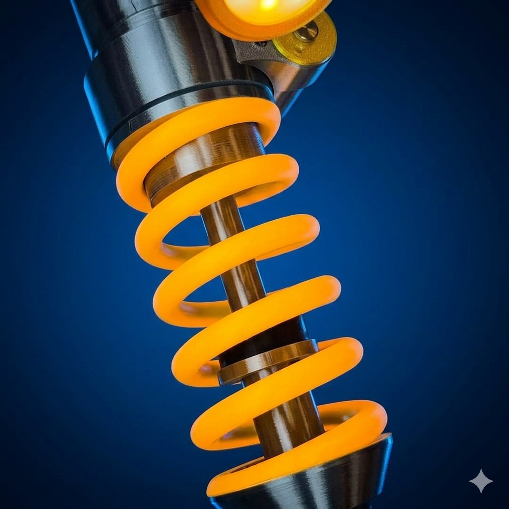 Inspired Suspension Shock Absorber Lamp - Adjustable LED Light for Gamers & Car Enthusiasts
