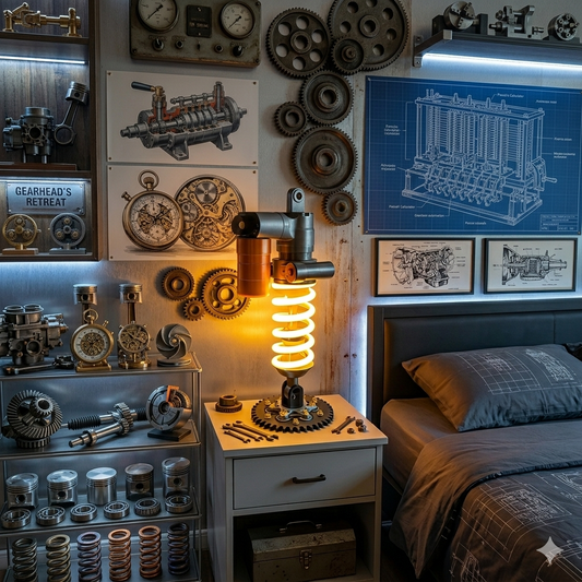 Inspired Suspension Shock Absorber Lamp - Adjustable LED Light for Gamers & Car Enthusiasts