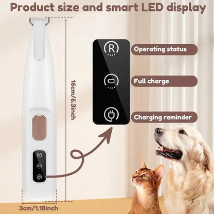 🏆LAST DAY 50% OFF✂️🐾Precision Pet Trimmer – Safe Grooming for Paws, Eyes & Tail with LED Light