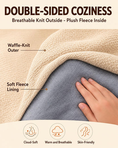 🔥 2027 Heated Shawl Wrap for Women – USB-Powered Wearable Heated Blanket with 3 Heat Settings, Soft Flannel Cape, Zipper & Pockets 🎁