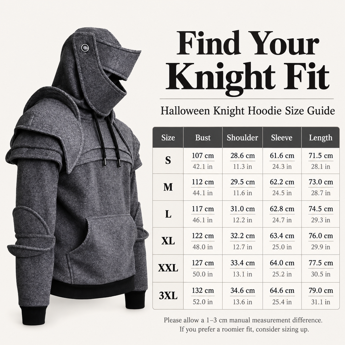 ⚔️ Become the Knight™ – Armor-Inspired Hoodie for Everyday Style