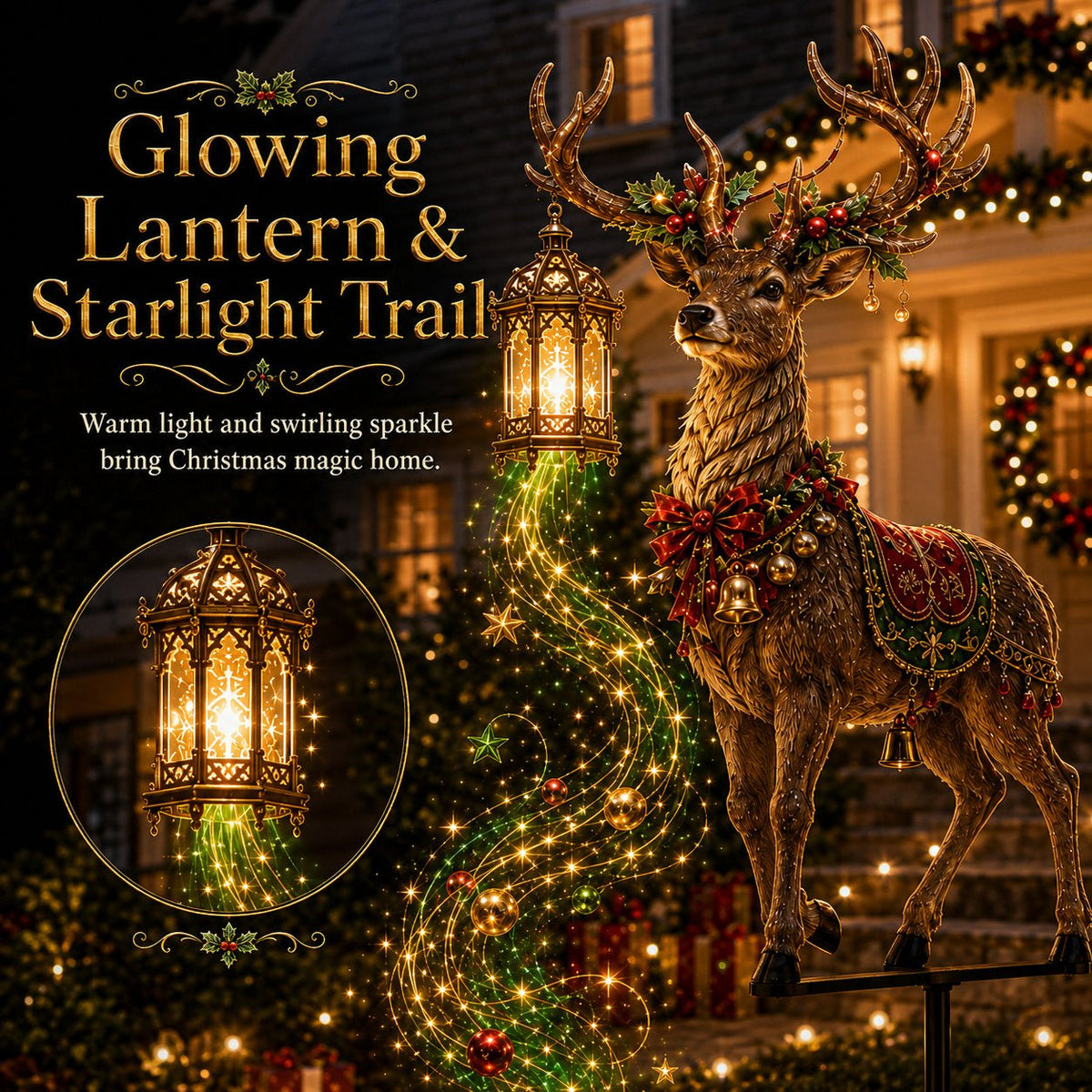 🔥Last day with huge discounts!✨ Light-Up Christmas Reindeer Yard Stake 🦌