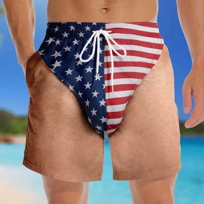 🎁Funny Patriotic Men Swim Trunks