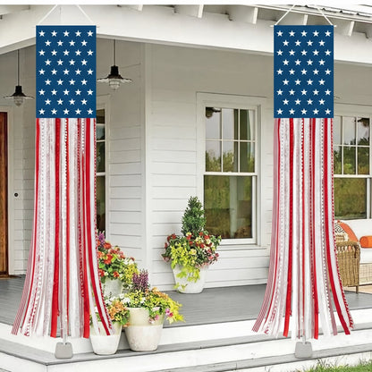 🎉60% OFF 250th Anniversary Sale 🎉4 x 2.3 Ft Lighted Rag American Flag Banner