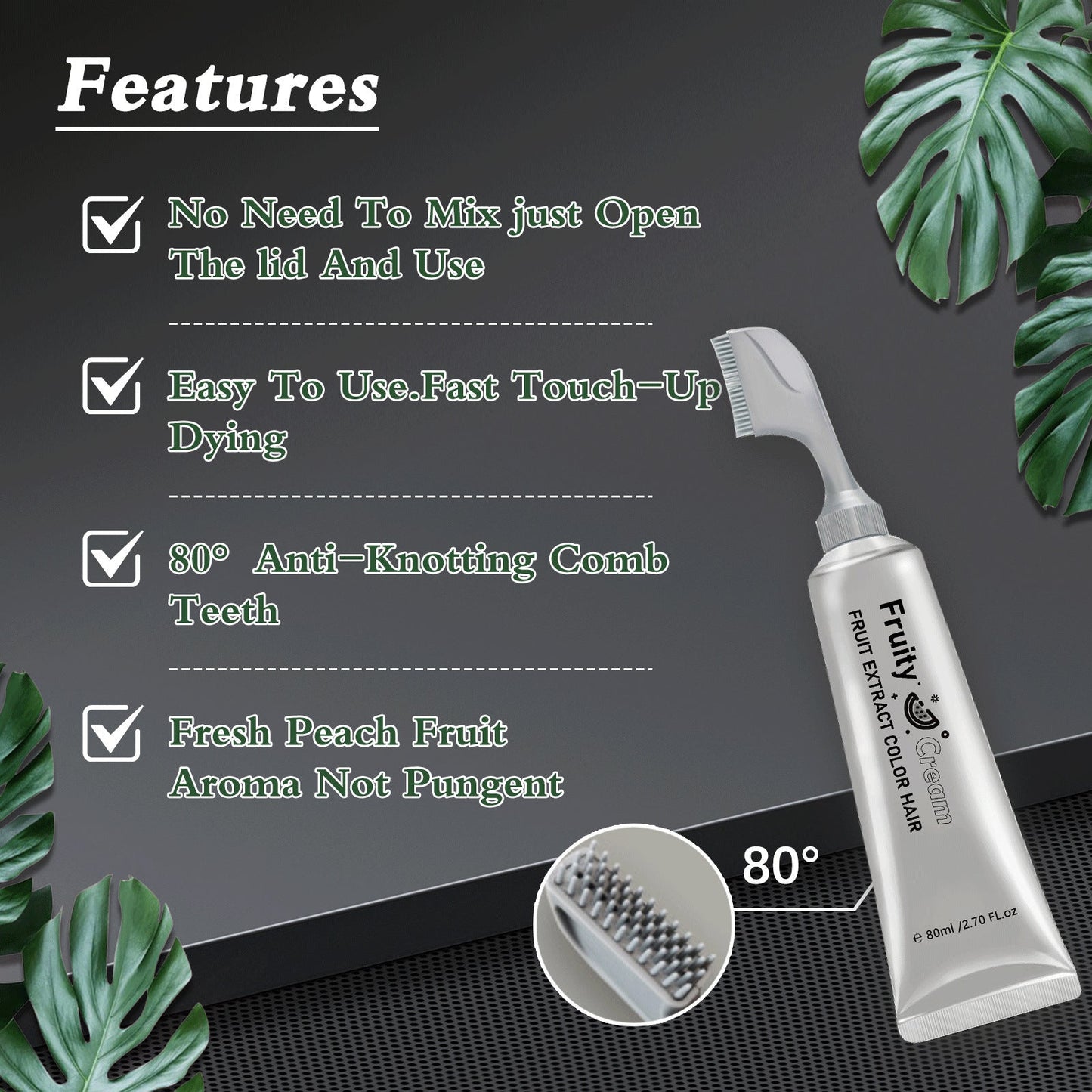 🔥HOT SALE 55% OFF🔥Fruit Comb Hair Dye Cream - In Hair DyeCream for Gray Coverage -Natural Black & Dark Brown
