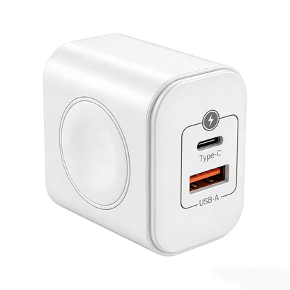 23W 3-in-1 Charger with Wireless Charging for Watches