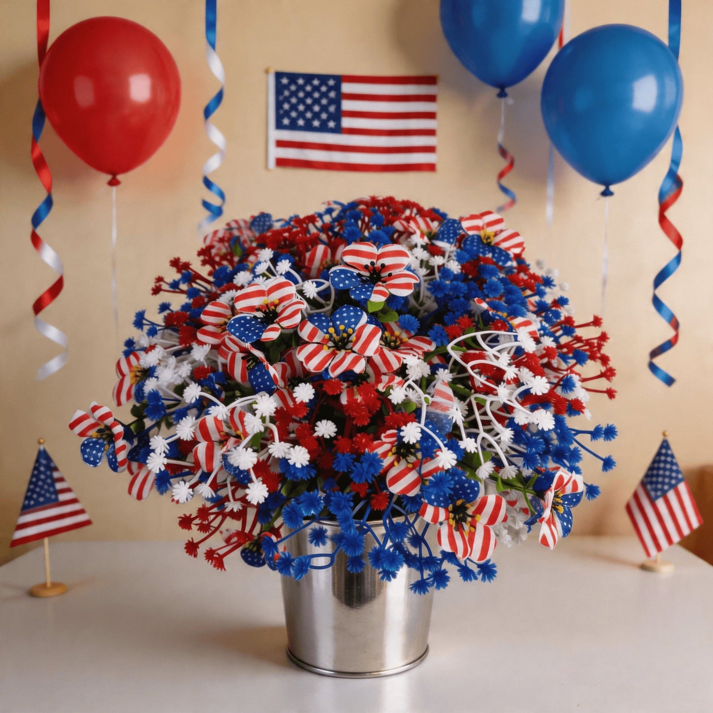 🔥4th of July Hot Sale 50% Off 🔥 Patriotic Red White Blue Artificial Flowers💐