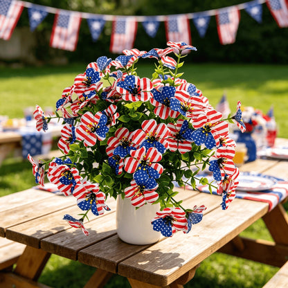 🔥4th of July Hot Sale 50% Off 🔥 Patriotic Red White Blue Artificial Flowers💐