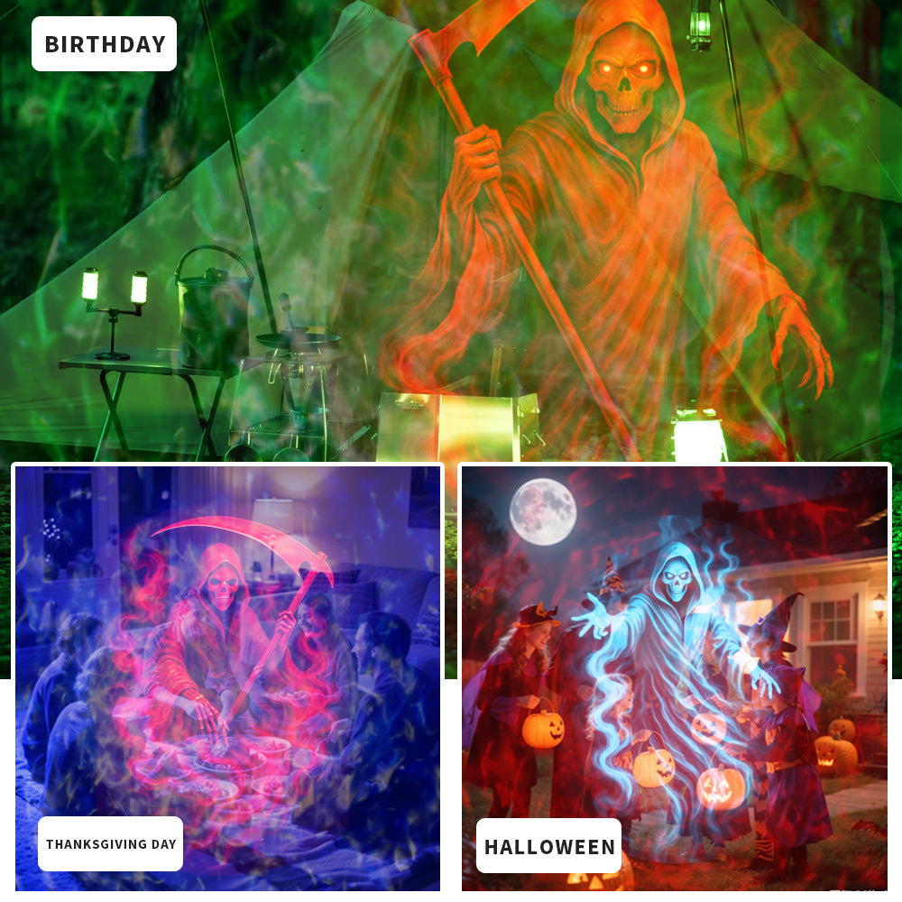 👻SAVE 50% TODAY🎥Turn Your Home Into a Haunted Halloween Wonderland | 10 Unique HD Projection Patterns, 32FT Ultra-Large Display