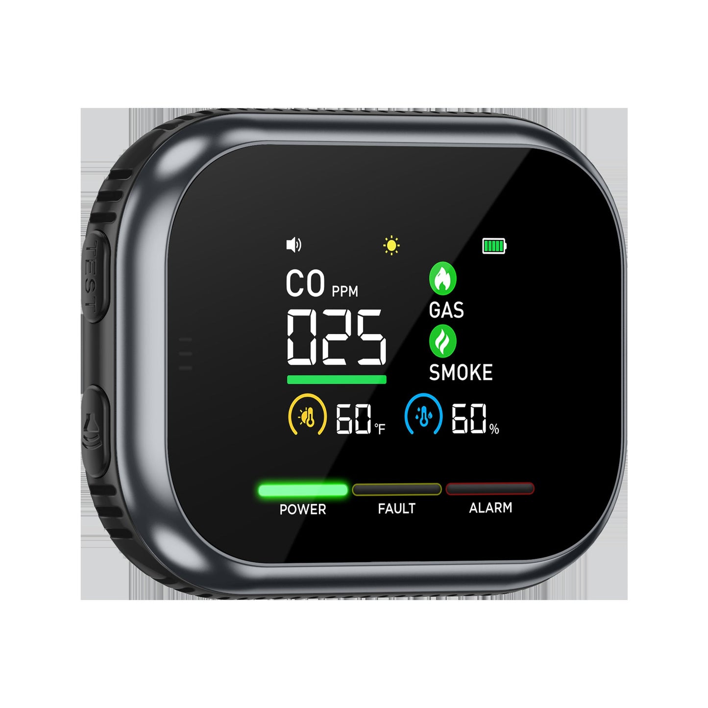 ⚡️2026 New Portable Environment Detector with HD Display Temperature Humidity, 5-in-1 Plug in Sensors, Built-in Battery for Home, RV, Hotel, Camping, Car, Travel 1PCS