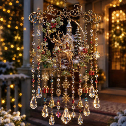 🔥Last Day 49% OFF - Handmade Christmas Stained Glass Window Hanging