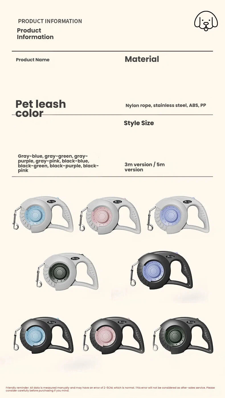 Automatic Retractable Pet Leash for Cats and Dogs