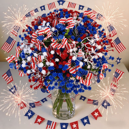 🔥4th of July Hot Sale 50% Off 🔥 Patriotic Red White Blue Artificial Flowers💐