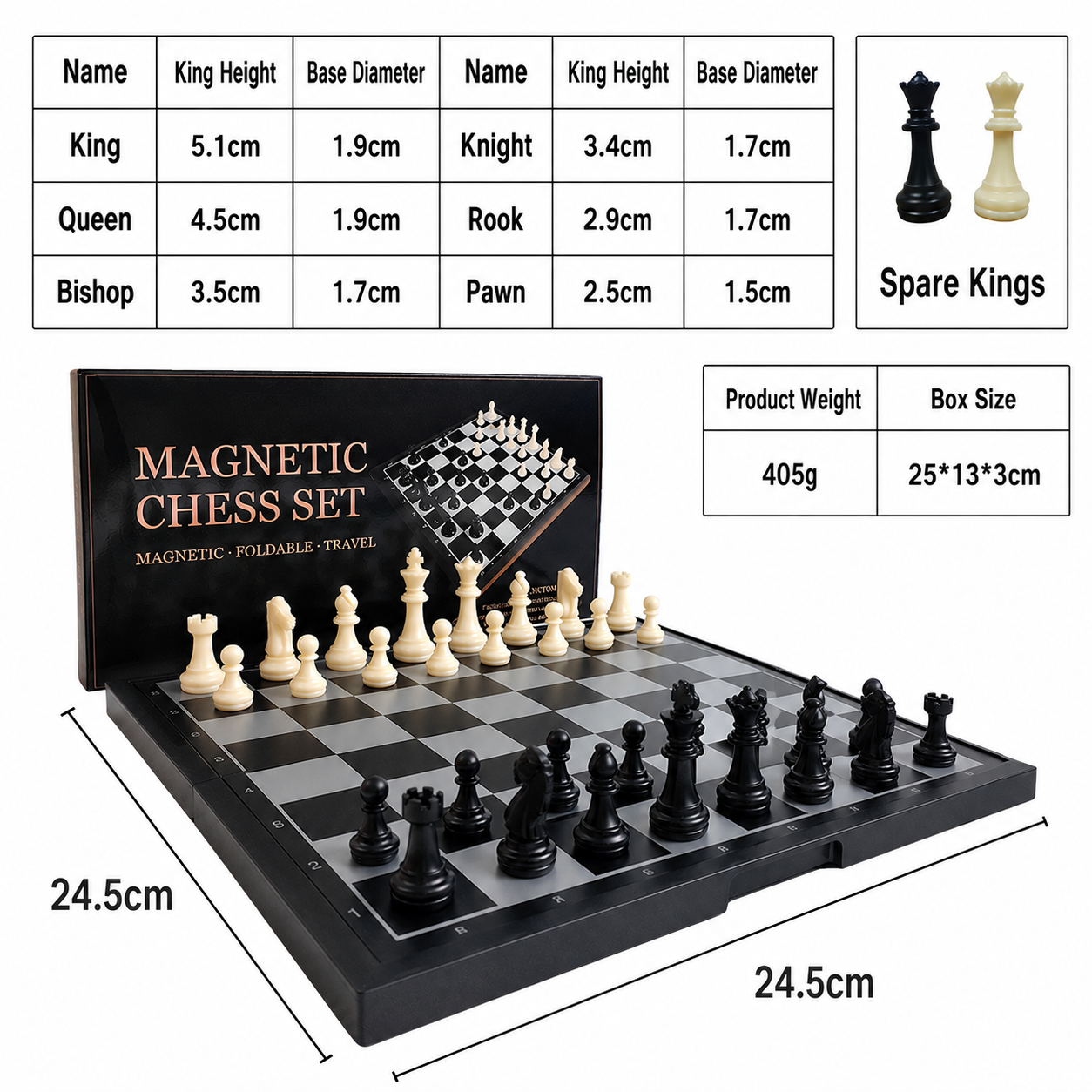 🔥 50% OFF Today! ♟️ Premium Magnetic Chess Set – Master Every Move Like a Pro 🏆250th Anniversary Special Edition Chessboard & Pieces