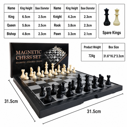 🔥 50% OFF Today! ♟️ Premium Magnetic Chess Set – Master Every Move Like a Pro 🏆250th Anniversary Special Edition Chessboard & Pieces