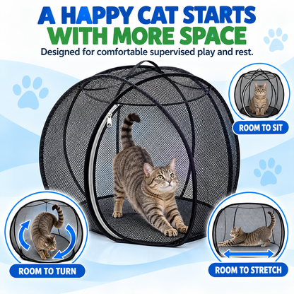 🔥🐱 Pop-Up Cat Playpen 🌿 Fresh Air, Safe Space, Happy Cat