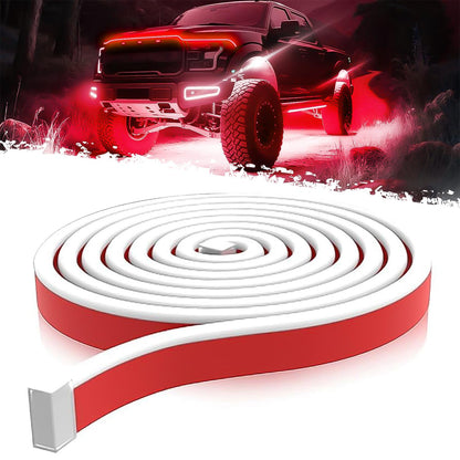 71” High Brightness Automotive Hood Gap LED Strip - Ambient Lighting Package with Unique Daytime Running Light Design, Easy Installation, 12V-Ice Blue eclipse led lights