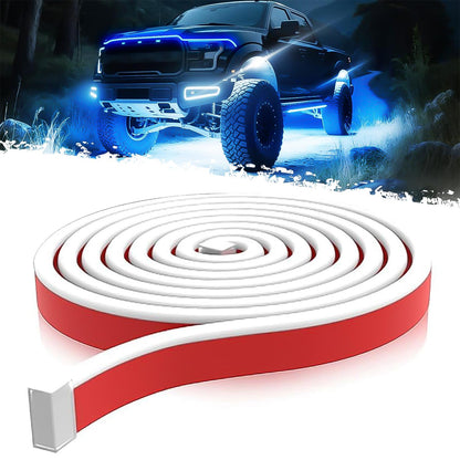 71” High Brightness Automotive Hood Gap LED Strip - Ambient Lighting Package with Unique Daytime Running Light Design, Easy Installation, 12V-Ice Blue eclipse led lights