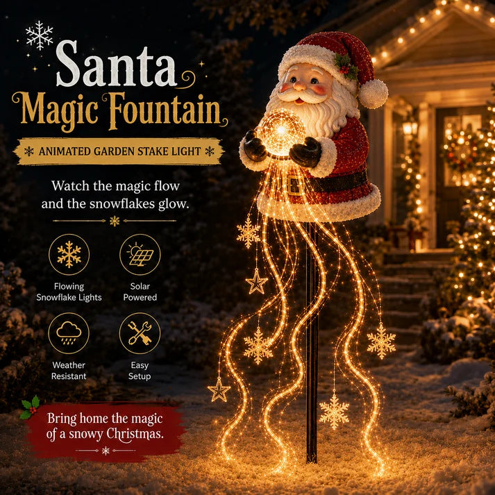 🎄70% OFF TODAY🎄 Snowman Magic Fountain™-Flowing Snowflake LED Christmas Garden Light❄️