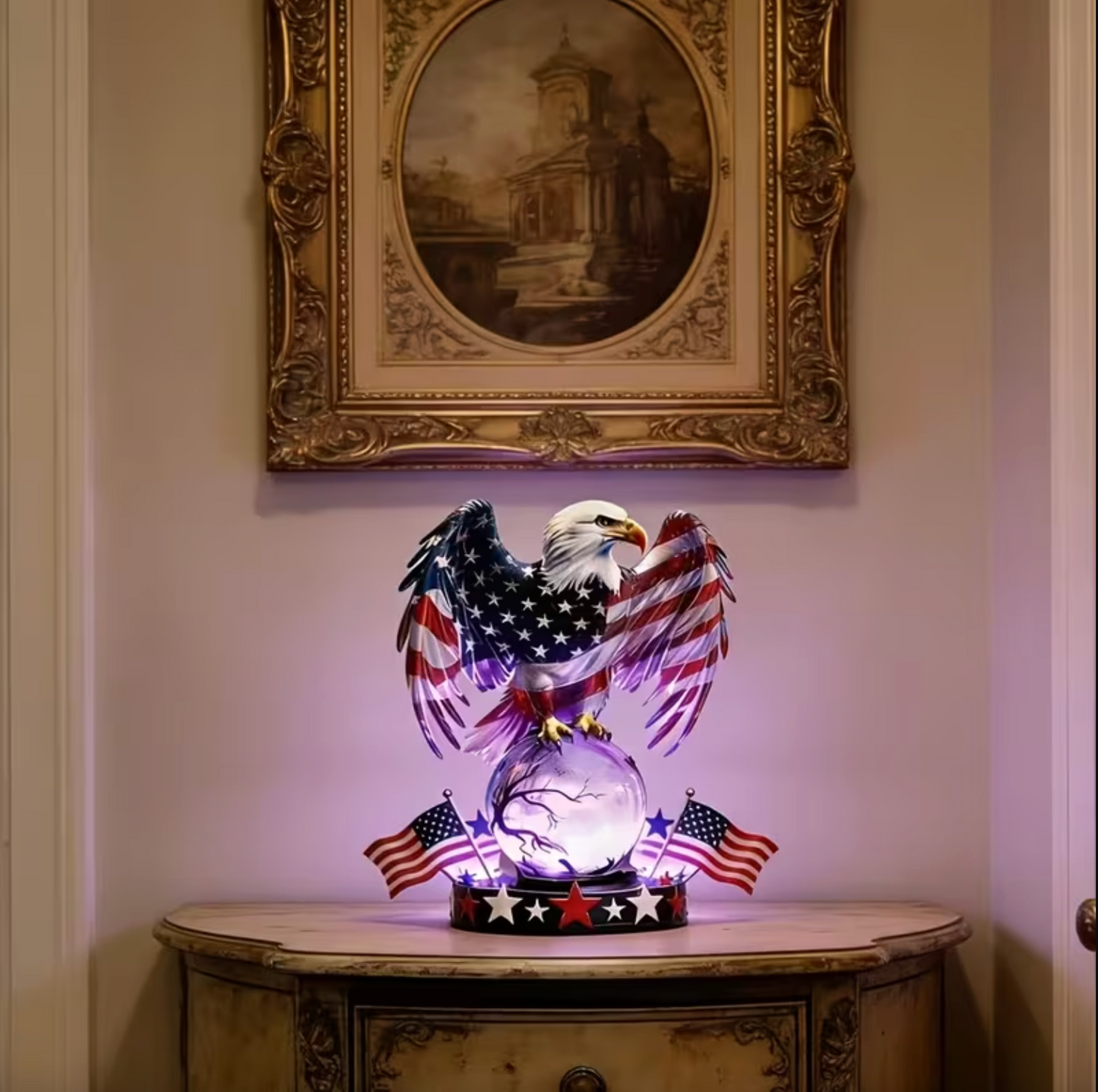 🔥HOT SALE 🇺🇸 Freedom Eagle Patriotic LED Table Lamp – American Pride Decor
