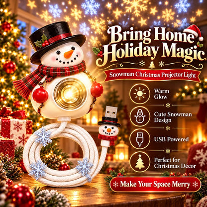 ⛄🎄Bring Home Holiday Magic — Snowman Christmas Projector Light With Festive Glow🌙