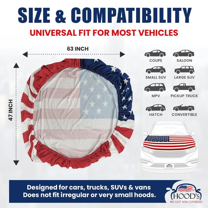 🔥55% OFF Flash Sale 65K+🎉American Car Hood Flag🦅