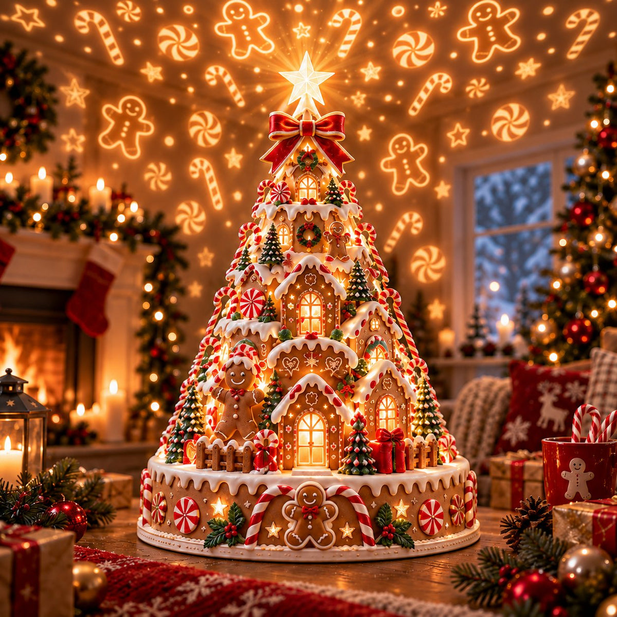 🔥HOT SALE🔥🏆 60,000+ Sold🎄Christmas Village Projection Centerpiece – 4 Themed Villages