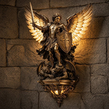 🎁50% OFF TODAY🕊️St. Michael Guardian Angel Wall Light✨