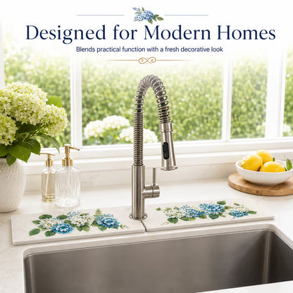 Floral Diatomite Sink Drying Mat